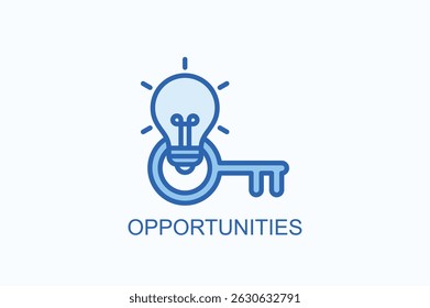 Icono De Oportunidades O Logotipo Ilustración vectorial Aislada