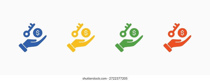 Conjunto de Ícones de Oportunidades Cor Coleção de Vários Estilos