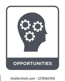 opportunities icon vector on white background, opportunities trendy filled icons from Brain process collection, opportunities vector illustration