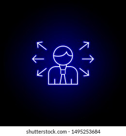 Opportunities line neon icon. Elements of Business illustration line icon. Signs and symbols can be used for web, logo, mobile app, UI, UX