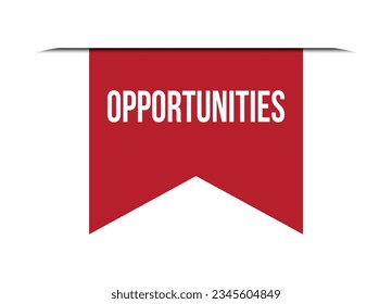 oportunidades de ilustración de banner de vector rojo aislado en fondo blanco