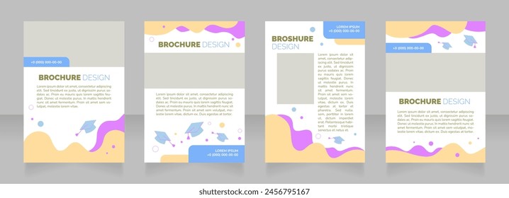 Opportunities for students blank brochure layout design. Grant support. Vertical poster template set with empty copy space for text. Premade corporate reports collection. Editable flyer paper pages