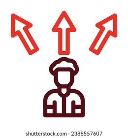 Opportunities Vector Thick Line Two Color Icons For Personal And Commercial Use.
