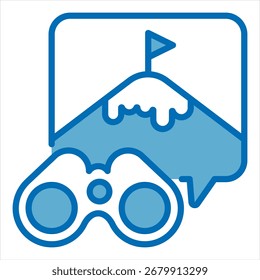Opportunity Blue White Single Icon Illustration