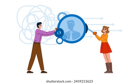 opportunity change management  vector.  career chance, strategy success, corporate support opportunity change management character. people flat cartoon illustration