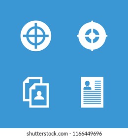 Opportunity icon. collection of 4 opportunity filled icons such as resume. editable opportunity icons for web and mobile.