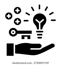 Ilustración vectorial de diseño de glifo de icono de oportunidad