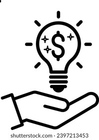 Opportunitätssymbol-Leuchtmittel-Vektorgrafik