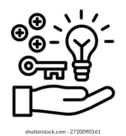 Ilustración vectorial de diseño de línea de icono de oportunidad