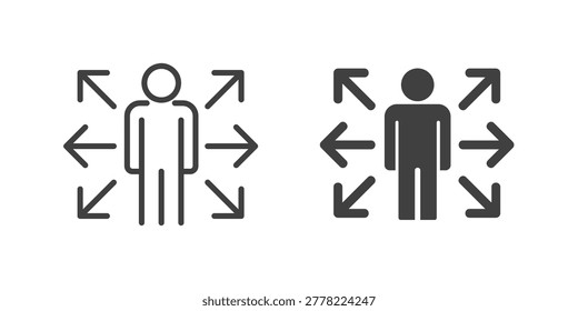 Opportunity icon. Line and glyph solid icon