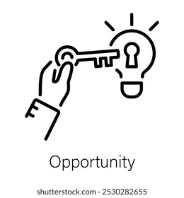 Opportunity icon in linear style 