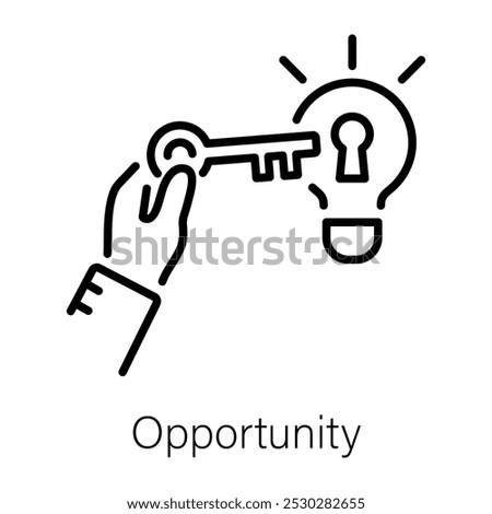 Opportunity icon in linear style 