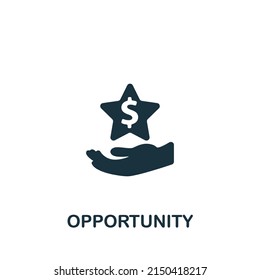 Opportunity icon. Monochrome simple Business Motivation icon for templates, web design and infographics
