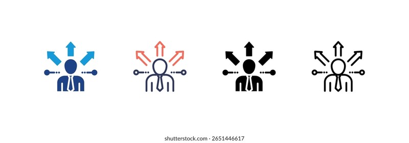 Opportunity icon set multiple style collection