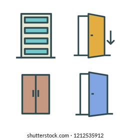 opportunity icon set. vector set about door icons set.