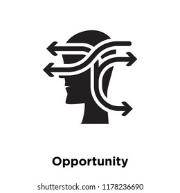 Opportunity icon vector isolated on white background, logo concept of Opportunity sign on transparent background, filled black symbol