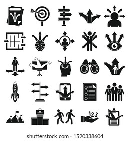 Opportunity icons set. Simple set of opportunity vector icons for web design on white background