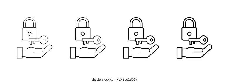 Vector De Iconos Clave De Oportunidad En Diferentes Estilos De Línea De Trazo