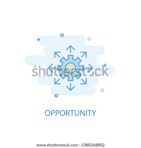 opportunity line concept. Simple line icon, colored illustration. opportunity symbol flat design. Can be used for UI/UX