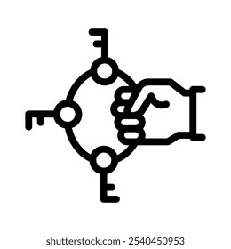 Línea de oportunidad Icono Ilustración Vector Gráfico. Gráfico simple del Vector de la ilustración del elemento, conveniente para el App, los Sitios web, y las presentaciones aisladas en el fondo blanco