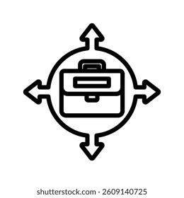 Opportunity Line Vector Illustration On White Background.