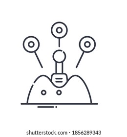 Opportunity management icon, linear isolated illustration, thin line vector, web design sign, outline concept symbol with editable stroke on white background.