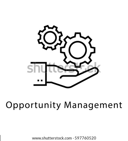 Opportunity Management Vector Line Icon 