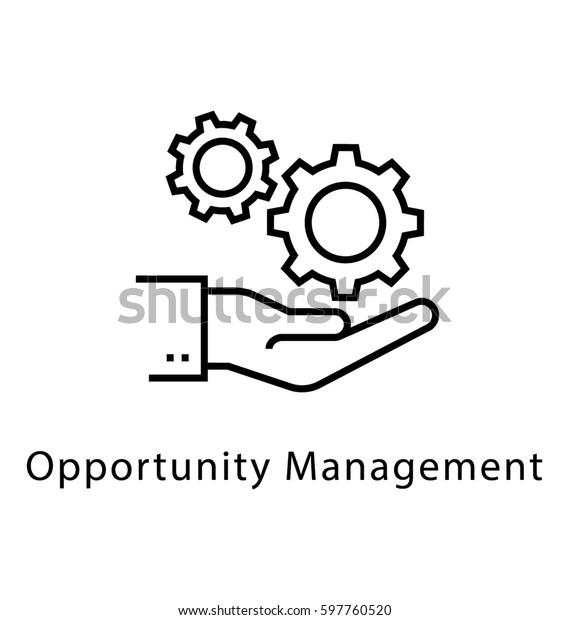 Opportunity Management Vector Line Icon Stock Vector (Royalty Free
