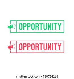 Opportunity Megaphone Label