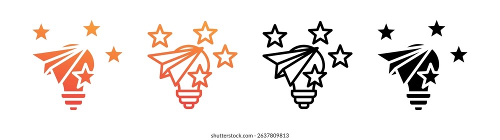 Opportunity Multi Style Icon Set Vector
