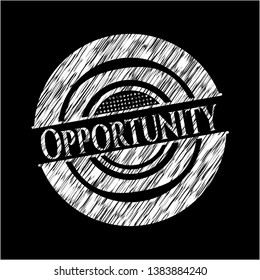 Opportunity on blackboard. Vector Illustration. Detailed.