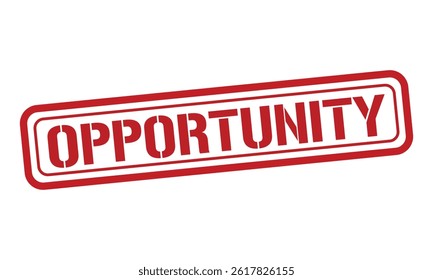OPORTUNIDAD Vector de texto de sello rojo, sello de goma