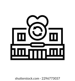 opportunity shop store line icon vector. opportunity shop store sign. isolated contour symbol black illustration
