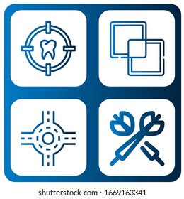 opportunity simple icons set. Contains such icons as Target, Intersect, Junction, Darts, can be used for web, mobile and logo