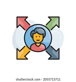 Opportunity vector filled outline icon style illustration. EPS 10 file