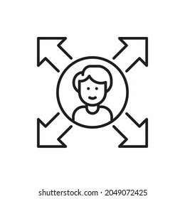 Opportunity vector outline icon style illustration. EPS 10 file
