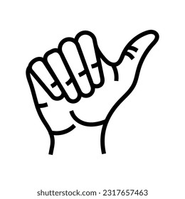 opposable thumb human evolution line icon vector. opposable thumb human evolution sign. isolated contour symbol black illustration