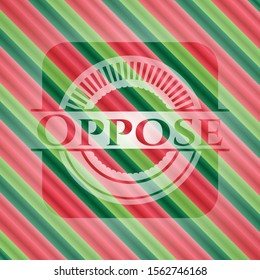 Oppose christmas badge. Vector Illustration. Detailed.