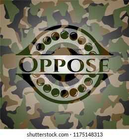 Oppose on camouflage pattern