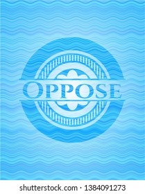 Oppose water representation emblem. Vector Illustration. Detailed.