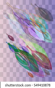 opposed brochure around leaf vector background, arrangement beside emblematic sort