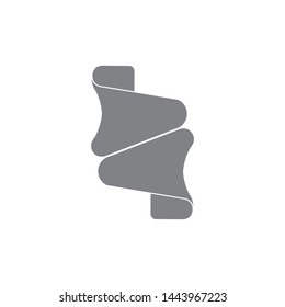 opposite arrow 3d curves logo vector
