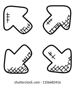 
Opposite arrow directions indicating the four way roads or multiple road directions.
