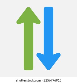 Opposite arrow icon vector illustration in flat style, use for website mobile app presentation