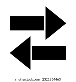 Opposite Arrow Vector Glyph Icon For Personal And Commercial Use.

