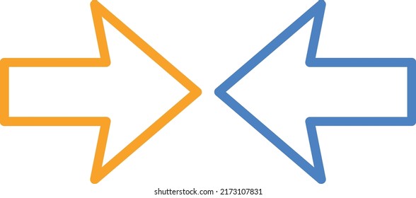 Opposite Arrows vector icon. Can be used for printing, mobile and web applications.