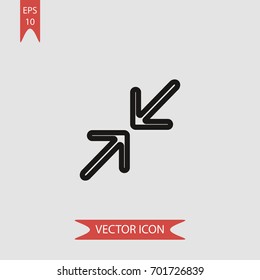 Opposite arrows vector icon illustration symbol