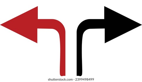 Opposite Arrows Vector Images In Art Board