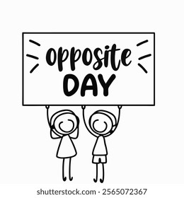 Opposite Day  in simple art