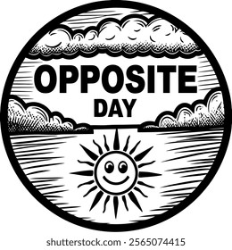 Opposite Day  in simple art